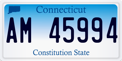 CT license plate AM45994