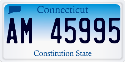 CT license plate AM45995