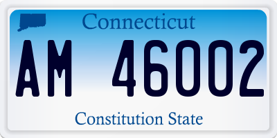 CT license plate AM46002