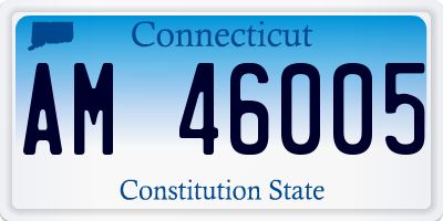 CT license plate AM46005