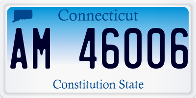 CT license plate AM46006