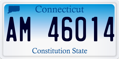 CT license plate AM46014