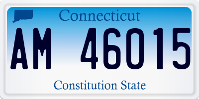 CT license plate AM46015