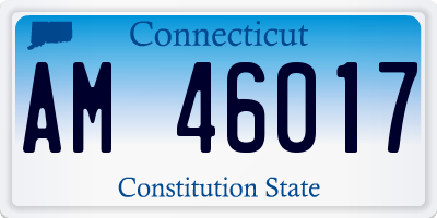 CT license plate AM46017