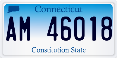 CT license plate AM46018