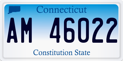 CT license plate AM46022