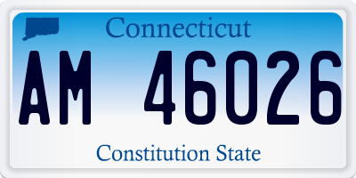 CT license plate AM46026