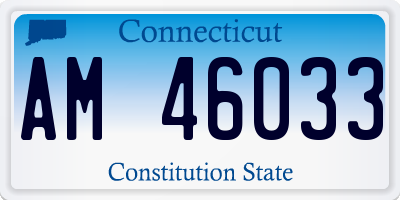 CT license plate AM46033