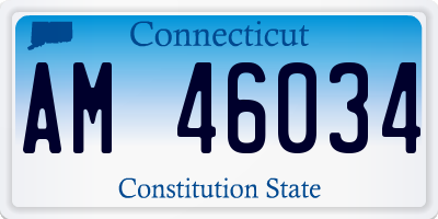 CT license plate AM46034