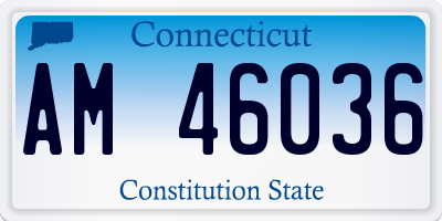 CT license plate AM46036