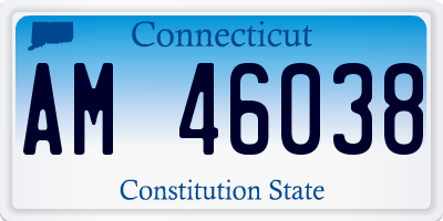 CT license plate AM46038