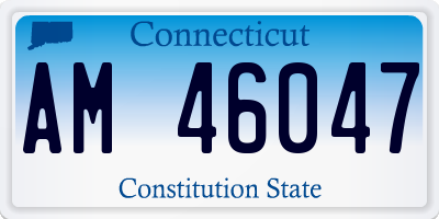 CT license plate AM46047
