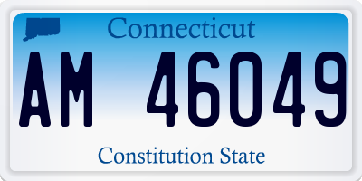 CT license plate AM46049