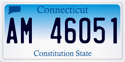 CT license plate AM46051