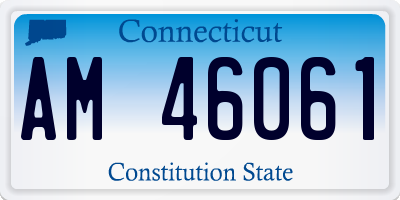 CT license plate AM46061