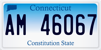 CT license plate AM46067