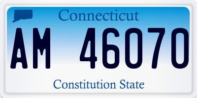 CT license plate AM46070