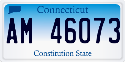 CT license plate AM46073