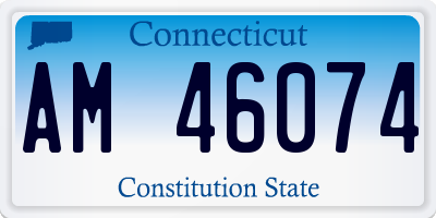 CT license plate AM46074