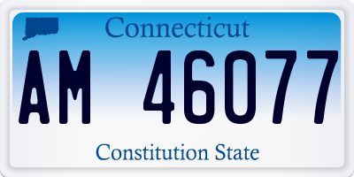 CT license plate AM46077