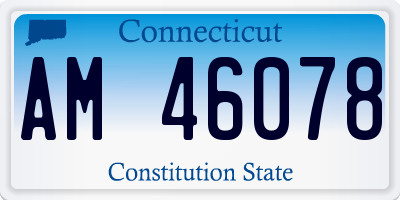CT license plate AM46078