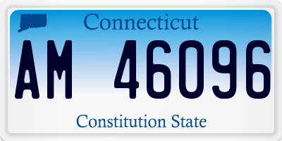 CT license plate AM46096