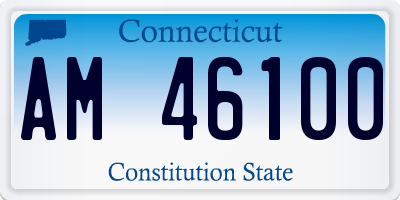 CT license plate AM46100
