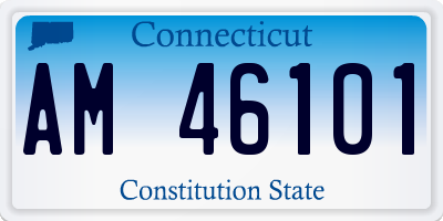 CT license plate AM46101