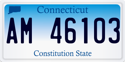 CT license plate AM46103