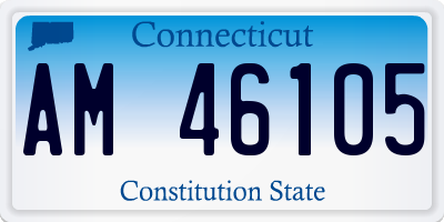 CT license plate AM46105