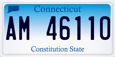 CT license plate AM46110