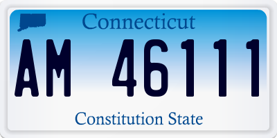 CT license plate AM46111