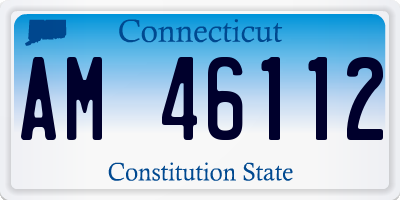 CT license plate AM46112