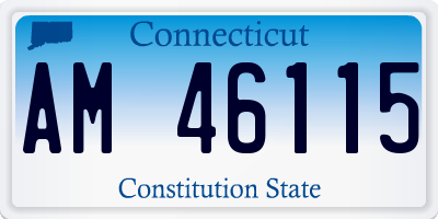 CT license plate AM46115