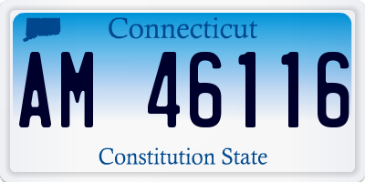 CT license plate AM46116