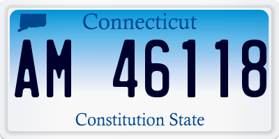 CT license plate AM46118