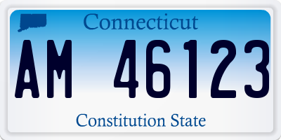 CT license plate AM46123
