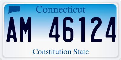CT license plate AM46124