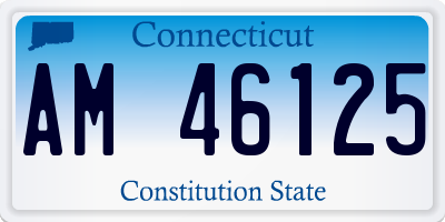 CT license plate AM46125