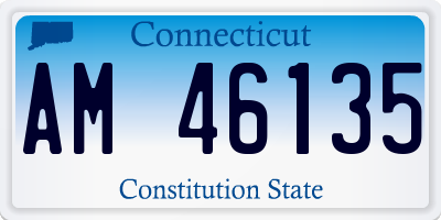 CT license plate AM46135