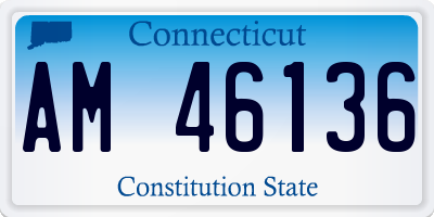 CT license plate AM46136