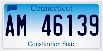 CT license plate AM46139