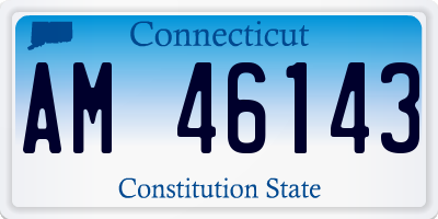 CT license plate AM46143
