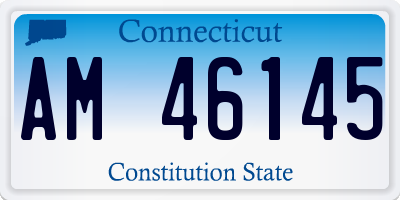 CT license plate AM46145