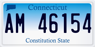 CT license plate AM46154