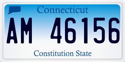 CT license plate AM46156