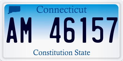 CT license plate AM46157