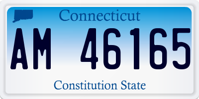 CT license plate AM46165