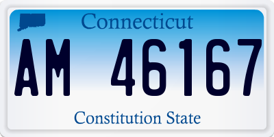 CT license plate AM46167