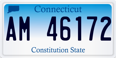 CT license plate AM46172